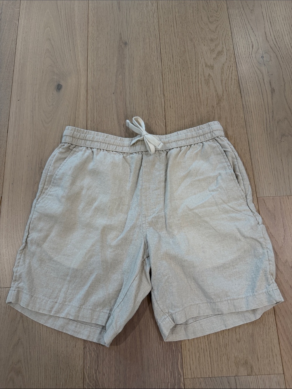 Goodfellow & Co. Men's Casual Linen-Blend Shorts in Light Beige Size Small